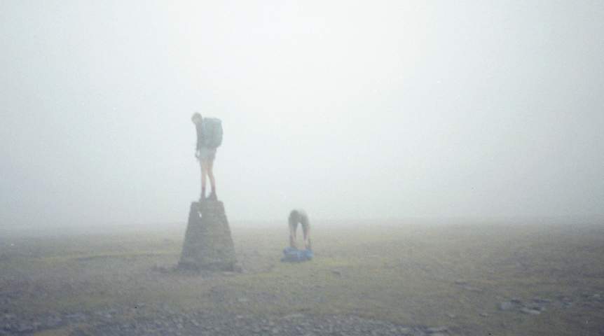 1991-03-10a.jpg - Martin and Nick on Ingleborough summit