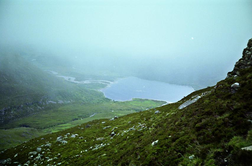 1992-06-21b.jpg - Loch Maree from high on Slioch