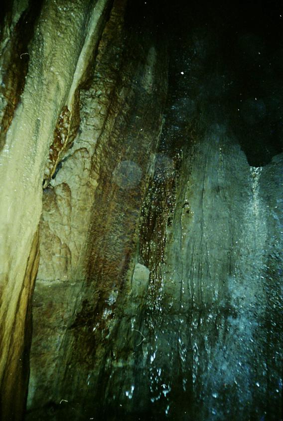 1994-02-13a.jpg - Waterfall in Yordas Cave