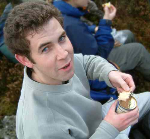 20031115-110322.jpg - Andy with his magic spoon (Garibaldi biscuit)