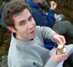 Andy with his magic spoon (Garibaldi biscuit)