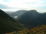 Looking into Mosedale; Yewbarrow and Wast Water behind