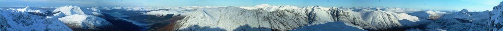 20031230-114000.jpg - 180° semi-panorama including Loch Leven and Ben Nevis from Stob Coire nan Lochan