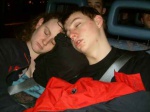 Kate & Eggy sleep through the journey