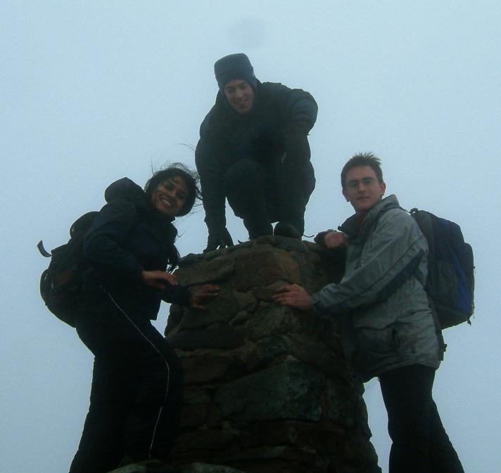 20040325-124446.jpg - Leika, Dave and Marko on the trig point