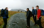 Claire, Leika, Dave and Marko on the way to Moel Siabod