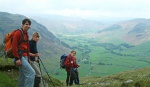 Scott, Lottie, Peter and Becky, on the Band above Langdale