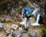 Becky crossing the beck