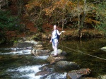 Dani on the stepping stones