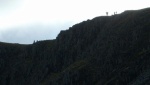 Walkers on the summit ridge