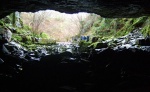 View out of the entrance of Porth yr Ogof