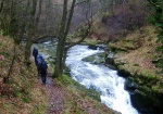 Heading up the side-valley of Afon Hepste towards Sgwd yr Eira