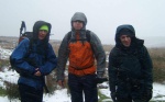 Steve, Anton and Dave put on their cheerful faces whilst I make them pose in the blizzard