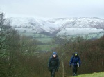 Dave and Steve on their way up Ragleth Hill from Little Stretton