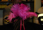 Pink feather (novelty hair)