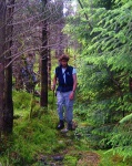 Andrew descending through the forest