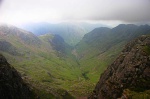 Looking down into the hidden or "Lost" valley of Coire Gabhail
