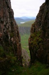 Looking into Crowberry Gully and beyond to the Blackwater dam