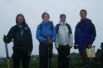 Toby, Sarah, Marta and Sam on the summit of Beinn Fhada