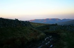 Some Howgill Fells catch the dying rays of the sun