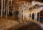 Delicate straw stalagtites in Spiral Staircase passage