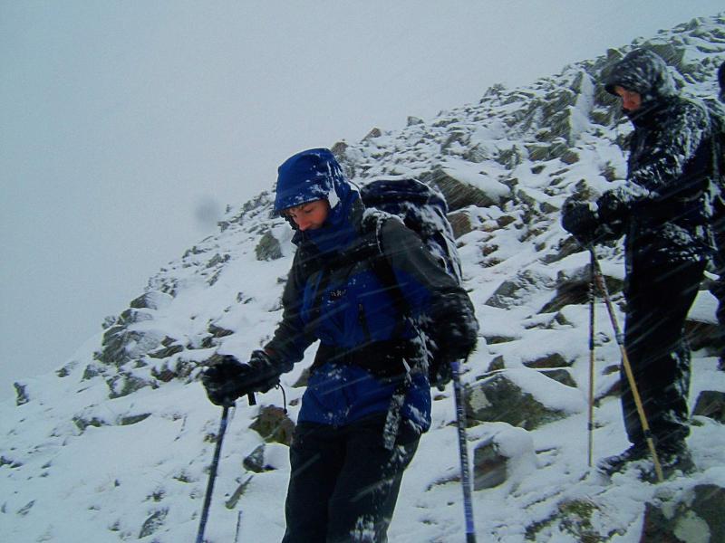 20051231-113100.jpg - Lottie & Peter descend in a snowstorm