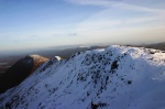 Looking along the ridge to Stob a' Choire Odhar