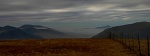 Valley mist behind Mynydd Mawr, seen from Moel Cynghorion