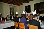 Jesus College kindly provided hats for the occasion