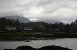 Plockton with a background of the Applecross mountains