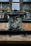Detail of the crest over the doorway