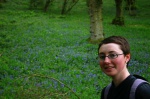 Lydia with bluebells
