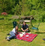 Sunday: beginning with a picnic in the garden