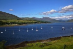 Lochcarron and Slumbay harbour from the Island