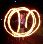 George with fire-poi