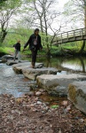 Shona and Dynatra on the stepping stones