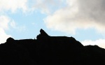 Helm Crag summit, with standing figure