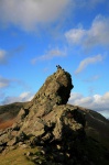 Helm Crag summit with seated figure