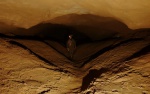 Steve in a sand cavern