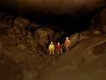 Frank, Chris and Bela pose in Cornes Cavern