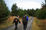 Alex and Dave lead the way back through the forestry