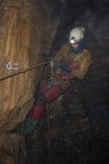 Laurence negotiates a traverse line