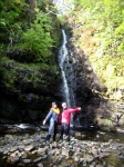 Helen and Becky at the big waterfall
