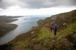 Steep path down to Loch Trolamaraig