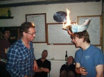 Ralph and Ian on fire