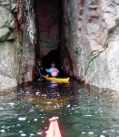 Exploring a sea cave