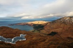 Inverie Bay from above Loch Bhraomasaig