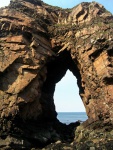 Natural arch as window