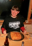 Annie prepares to do battle with the Enormous Vegetable Pie