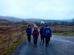 Austin, Lottie, Alex and Dave on the way out of Ariundle near Strontian